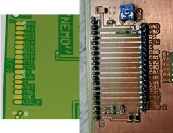 Porównanie złącza LCD na dwóch płytkach PCB z różnym układem pinów