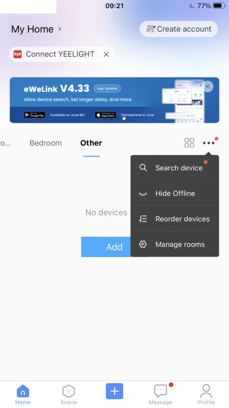 [ESP32] Termostat z wyświetlaczem i WiFi - Sonoff THR320D - aplikacja eWeLink