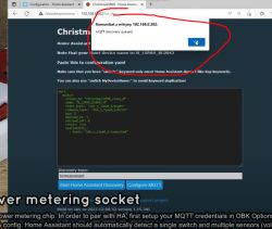 A browser screen message regarding MQTT discovery queued.