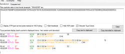 Screenshot of a Tuya packet decoding tool with data in hexadecimal format.