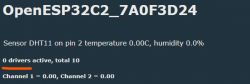 Screenshot showing no active drivers on ESP32C2.