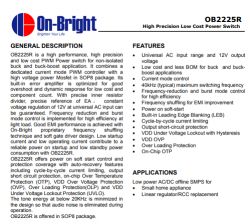 Datasheet for OB2225R Chip Datasheet for OB2225R chip, designed for power applications.