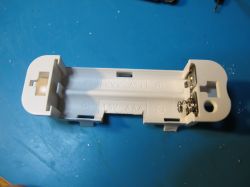 AAA Battery Holder for Sensor White plastic battery holder for AAA batteries for a sensor.