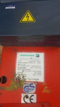 Instrukcja obsługi - in formacje na temat podnośnika hofmann 25 MT 2500