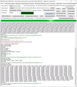 Screenshot of BK7231 Easy UART Flasher showing “Writing done” and a flashing log panel