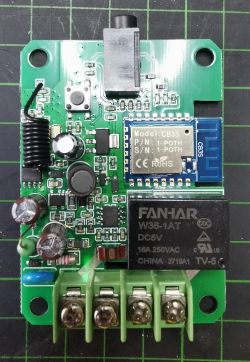 Tuya Smart Switch circuit board with electronic components including CB3S module.