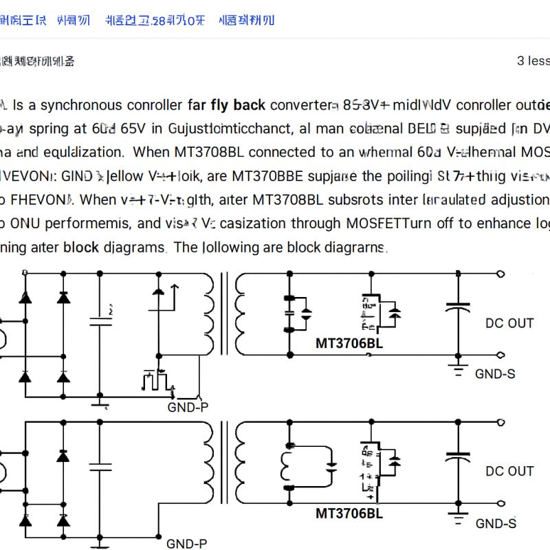 Fragment of datasheet with technical text and MT3706BL block diagrams
