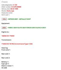 Mercedes A klasa 140 W 168 - Co to za światła i jak je włączyć.