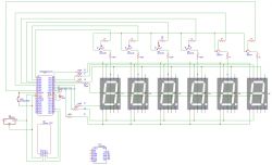zegar, dni godziny minuty sekundy 7x 7segmentowe led