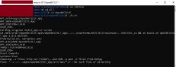Screenshot of a terminal showing compilation errors of a script in Linux.