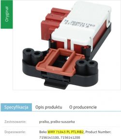 Beko WMY 71043 PL PTLMB2 - pralka nie rygluje drzwiczek nie uruchamia prania