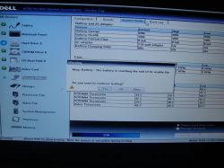 Ekran testu diagnostycznego ePSA na komputerze DELL