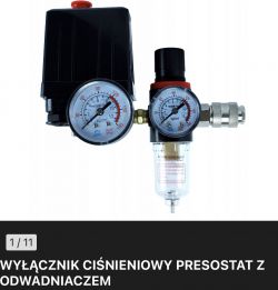 Wyłącznik ciśnieniowy presostat z manometrami i odwadniaczem