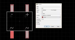 Jak zmienić rozmiar padów w bibliotece EAGLE? Brak możliwości edycji.