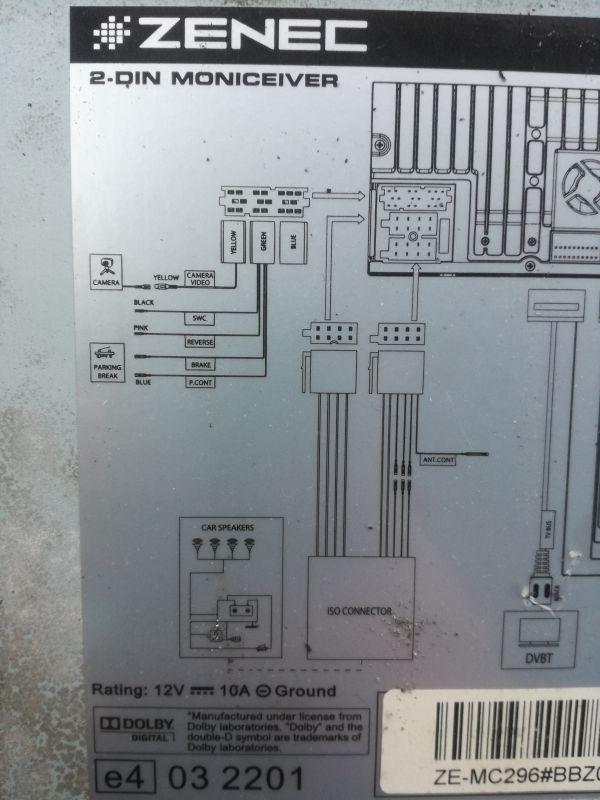 Jak podłączyć kamerę cofania do radia Zenec Mc ze296 bez wyjścia wtyczki?