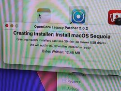 Creating macOS Sequoia Installer with OpenCore Legacy Patcher Creating macOS Sequoia installer process using OpenCore Legacy Patcher on a Mac.