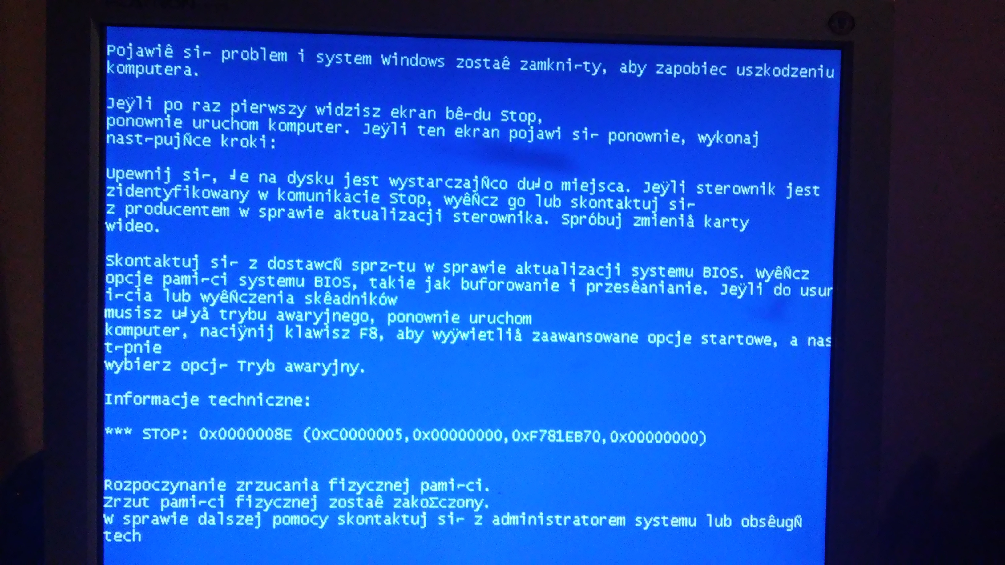 Blue screen podczas instalacji Windows XP/7 na komputerze z Pentium D945