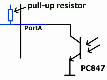 Transoptor na nóżce AVR Transoptor na nóżce AVR