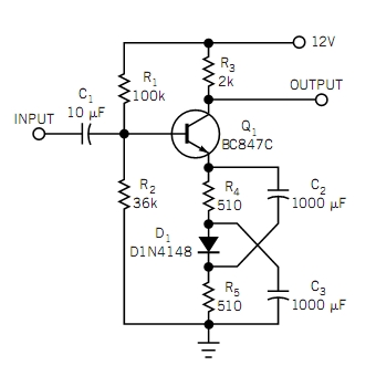 Dioda kompensująca stopień wzmacniający