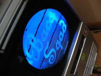 mój modding,,wygrawerowany napis,miga w takt HDD