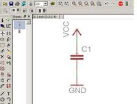 problem w Eagle - jak dodać kondensatorka do Vcc układu scal