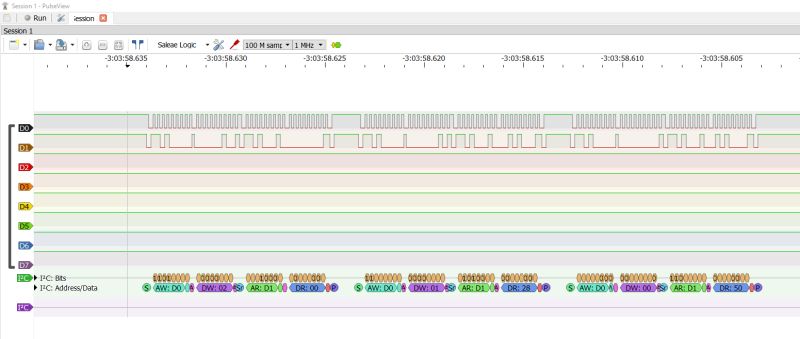 Simple clock on PIC12F683 - three pins, two I2C buses - DS1307 + FD650