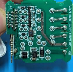 Close-up of a 4-channel switch BK7231N circuit board.