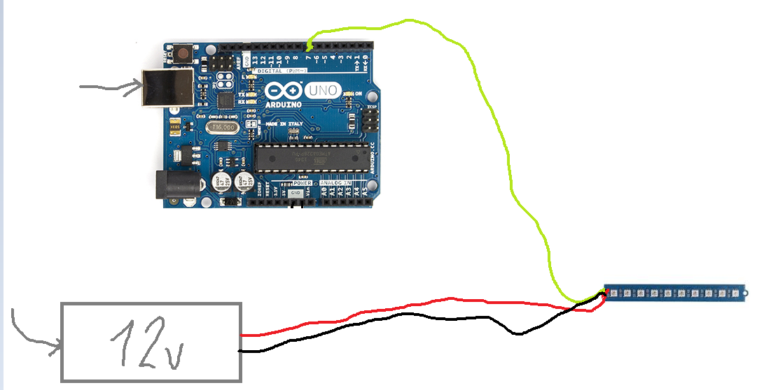 Rozwi Zano Arduino Uno R I Led Y Ws Na V Sterowanie Pojedynczymi Diodami Led