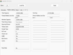 Drive D partition details in GetInfo V3.13.2.2 Screenshot of GetInfo program showing partition details for drive D