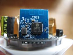 Interior of CB2S Electronic Module with Lightning Chip Close-up of the interior of an electronic module labeled CB2S with Lightning LN882HKI chip.