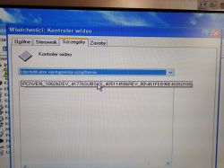 Zrzut ekranu okna właścwości kontrolera wideo z identyfikatorem urządzenia.