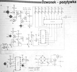 Dzwonek - pozytywka na układach TTL