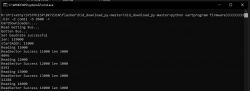 Screenshot of a command prompt window showing a command and memory read results for BK7231N device.