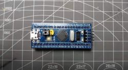STM32F103C8T6 Microcontroller on Prototype Board STM32F103C8T6 microcontroller on a prototyping board