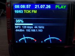 The simplest Internet radio on the ESP32-S3? No installation required – just upload it and it works!