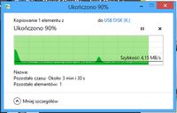 Pendrive 16GB USB 2.0 - Spadek transferu, bardzo powolny transfer plików...