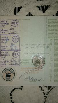 Checking out a car in DE - what the stamp should look like in the brief
