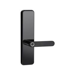 Lemaar Black Smart Lock with Fingerprint Reader Black rectangular Lemaar smart lock with fingerprint reader.