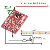 Dotykowa lampka nocna w 30 minut - TTP223 Dotykowa lampka nocna w 30 minut - TTP223