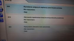 Peugeot 307 HB LIFT - AIRBAG błędy po resecie sterownika