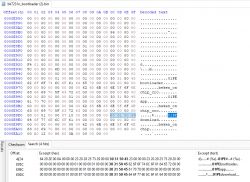 Screenshot showing a hex editor with an open binary file named bk7231n_bootloader (2).bin.