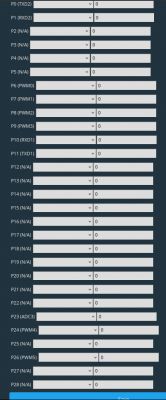 Screenshot of pin configuration in OpenBeken software.