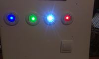 Zabawka dla dziecka - płyta z diodami super flux zasilanymi z Joule Thief (1,5V) Zabawka dla dziecka - płyta z diodami super flux zasilanymi z Joule Thief (1,5V)
