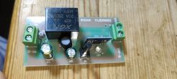 Circuit board module with ESP8285 and electronic components.