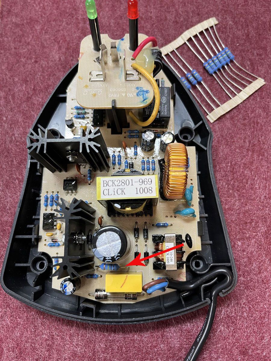 Bosch AL1130CV - awaria ładowania, kontrola termistora NTC 15D-7 ...