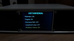 Device screen showing settings, Update from Github option set to OFF