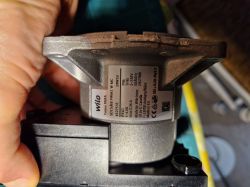 Wilo Yonos PARA circulation pump with technical label shown