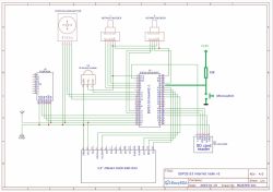Electronic schematic of the ESP32-S3 internet radio project, highlighting a microswitch connected via a 10K resistor to the ESP32 pin.