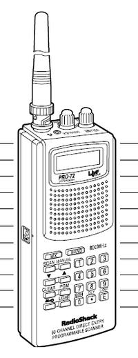 Radio Shack PRO-72 VHF-UHF Scanner-Reciever Manual EN