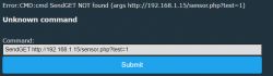 Unknown Command Error for SendGET Error CMD: cmd SendGET not found with argument http://192.168.1.15/sensor.php?test1.